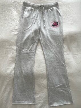 Aeropostale Women’s Wide Leg Sweatpants Medium Light Grey